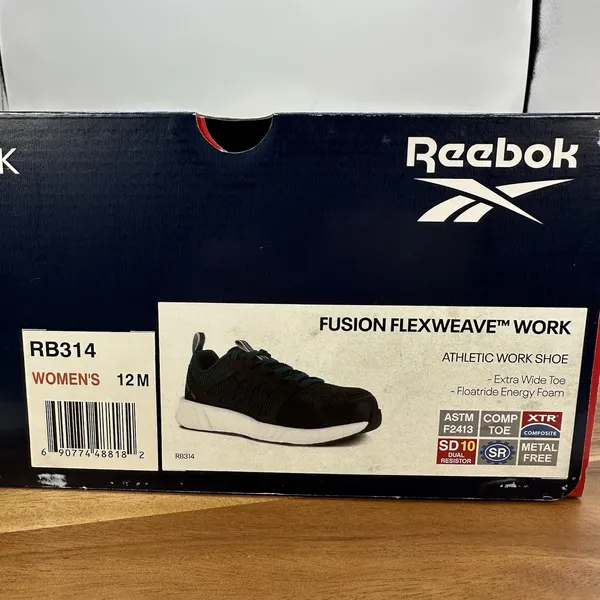 NIB Reebok Fusion Flexweave Athletic Work Shoes‎ Composite Toe RB314 Women's 12M - Image 10