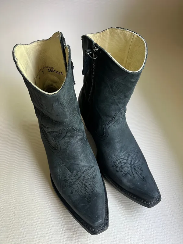 Lane Boots Smokeshow black leather western ankle booties 7 - Image 2