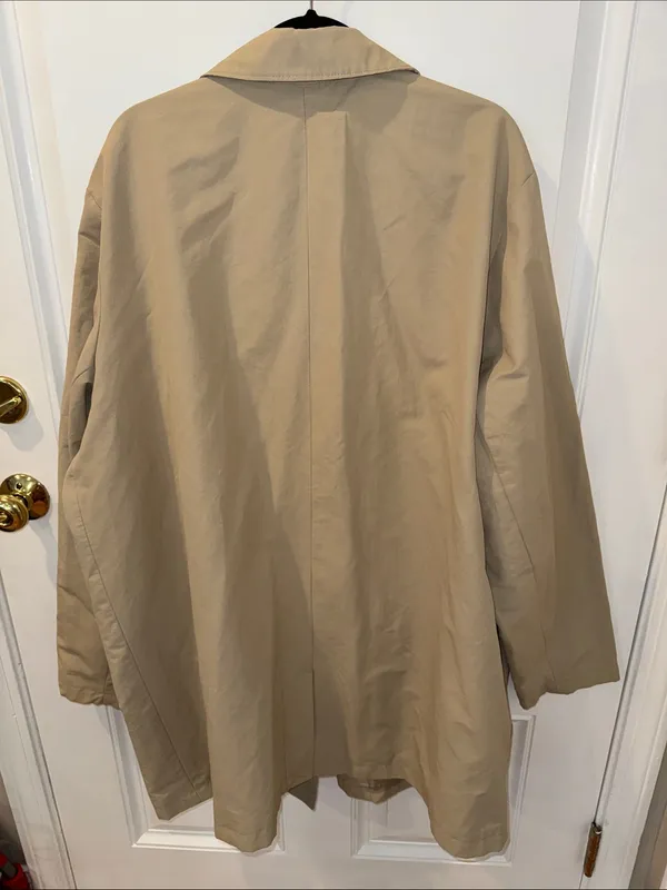 Old Navy Men’s XXL Tan Water Resistant Tech Car Coat Trench Jacket - Image 6