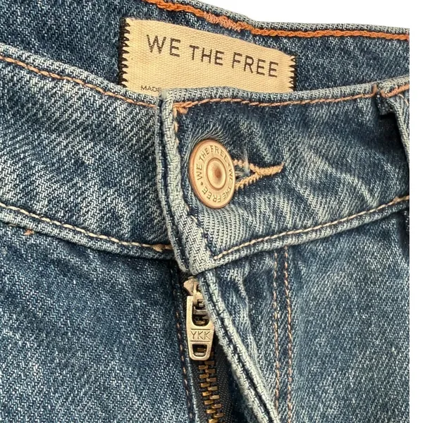 Free People Women's Tinsley Baggy High‎ Rise Jeans Hazey Blue Denim Size 31 Boho - Image 7