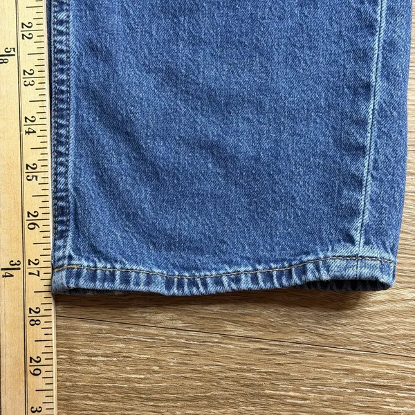 GAP Loose High Rise Jeans Womens 24 00R Blue Medium Wash Straight Leg Stretch - Image 11