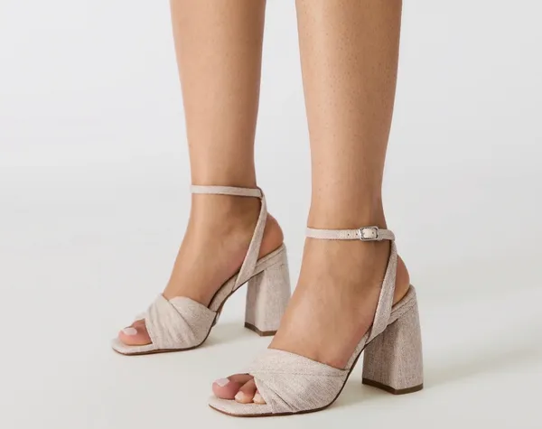 Steve Madden Mandy Natural Linen Heels - Image 2