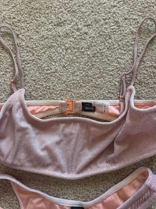 Light pink sparkle triangl set - Image 3