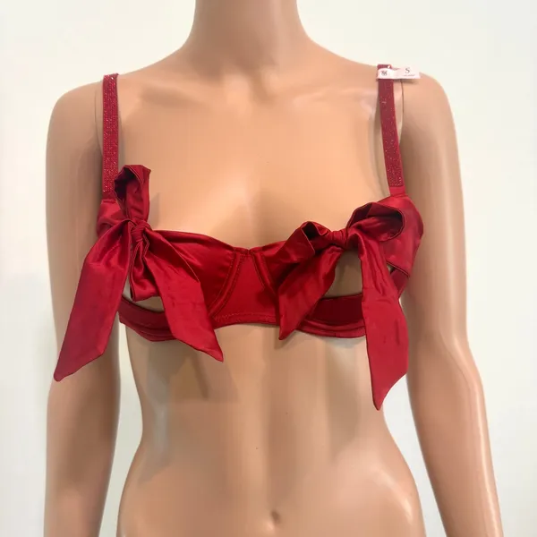 Victoria's Secret small Dream Angels bow cutout balconette bra BC 3189 - Image 10