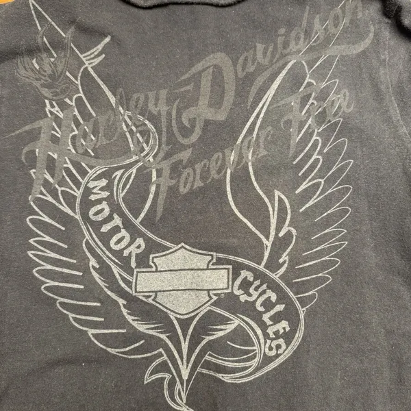 harley davidson shirt Graphics On Back Embroidered Logo‎ Front - Image 4