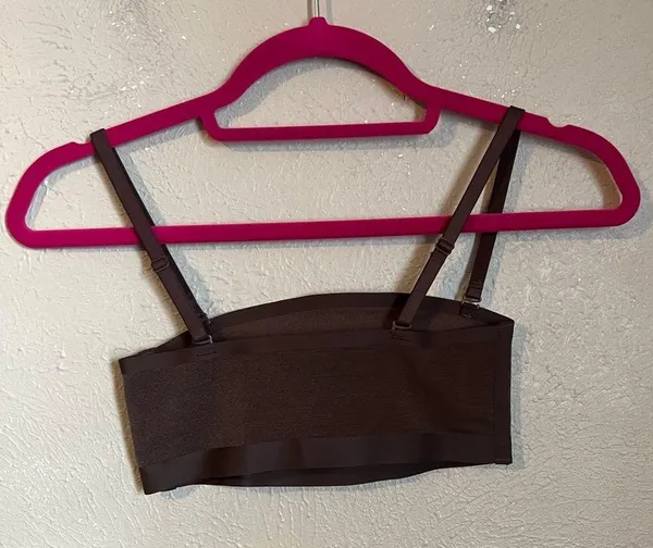 NEW Skims Sheer Sculpt Bandeau Bra in Cocoa Brown XXS - Image 4