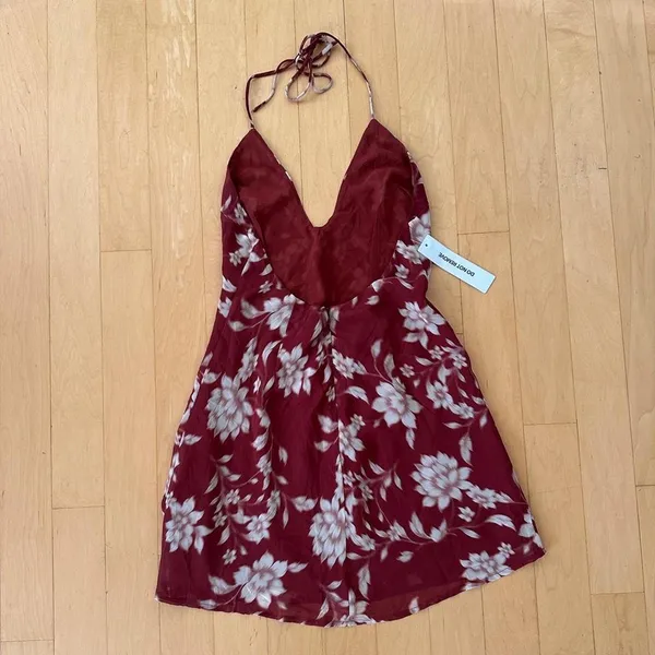 Princess Polly Esmira red floral halter mini dress - Image 3