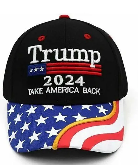 The Great New Donald Trump 2024 Hat Make America Great Again MAGA Flag Ball Cap Hat - Image 2