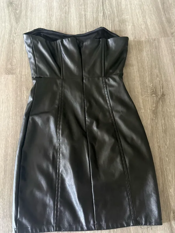 Princess Polly Black Leather Dress - Image 2