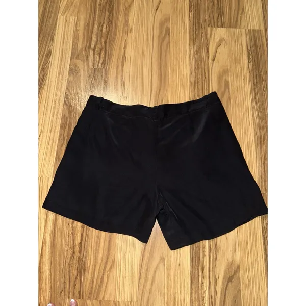 Amanda Uprichard Medium Brooklyn Black 100% Silk Shorts‎ $152 Hem Out - Image 6