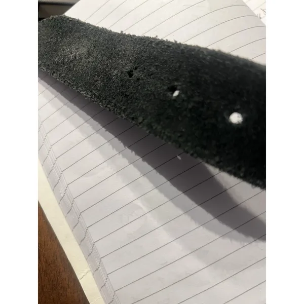 Handmade Women’s Black Suede Belt Leather High Quality Silver Hardware 40 - Image 6
