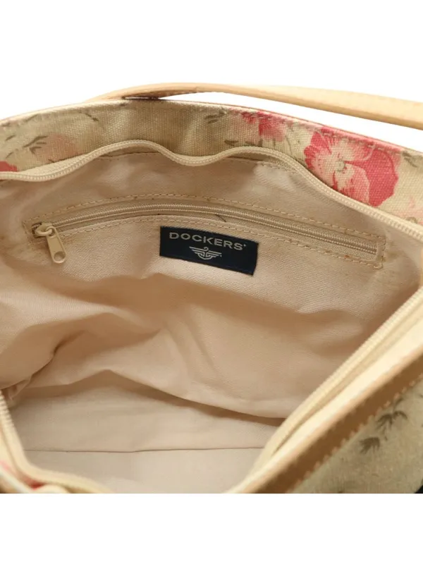 NWT Vintage Dockers Floral Purse Beige Shoulder Bag Handbag - Image 7