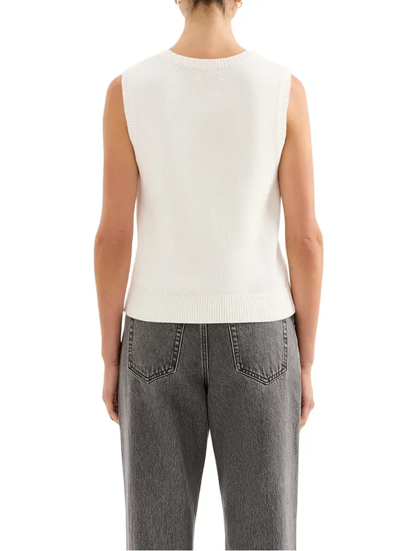 NUDE LUCY Marie Sleeveless Henley Knit Top Size Small - Image 2