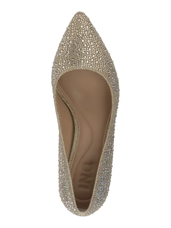 NWT INC International Concepts Zitah Embellished Pointed Toe Pumps Gold Bling 7M - Image 4