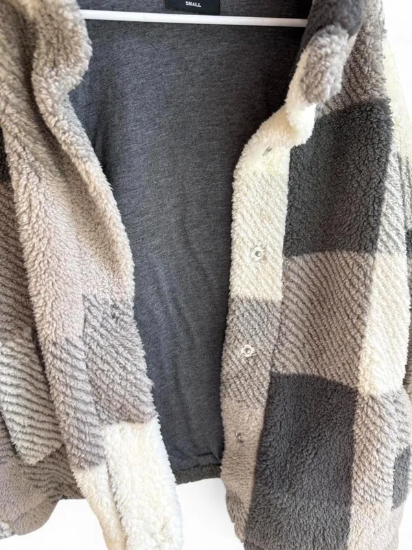 VICI x Thread & Supply Plaid Fleece Teddy Jacket - Image 7