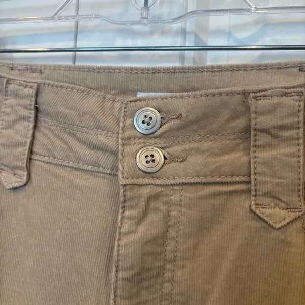 Time And Tru‎ Tan Cargo Corduroy Pants Size 12 - Image 3