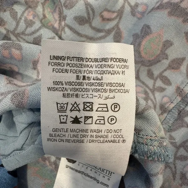 Boden Size-8/UK-12 Blue Ruched Waistband‎ Shorts Dusty Oriental Meadow - Image 9
