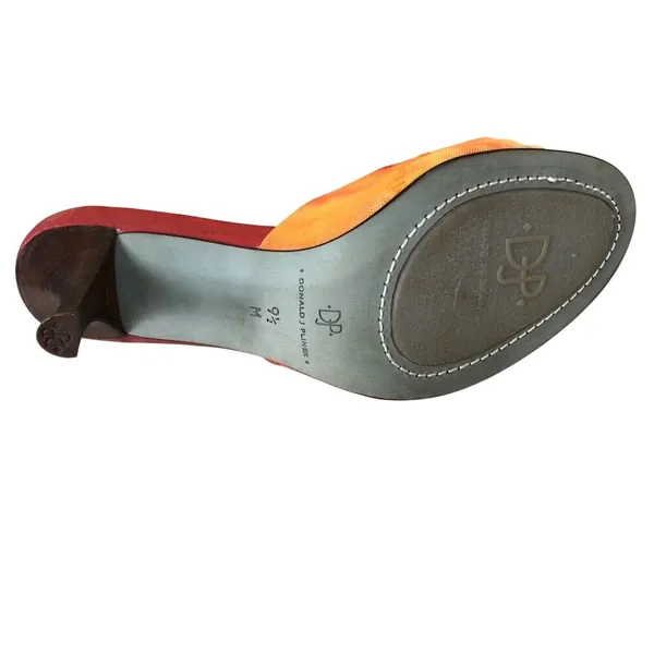 Donald Pliner Tang Orange Mesh Elastic Leather Shoe New Tie Dye Buckle $225 NWT - Image 7