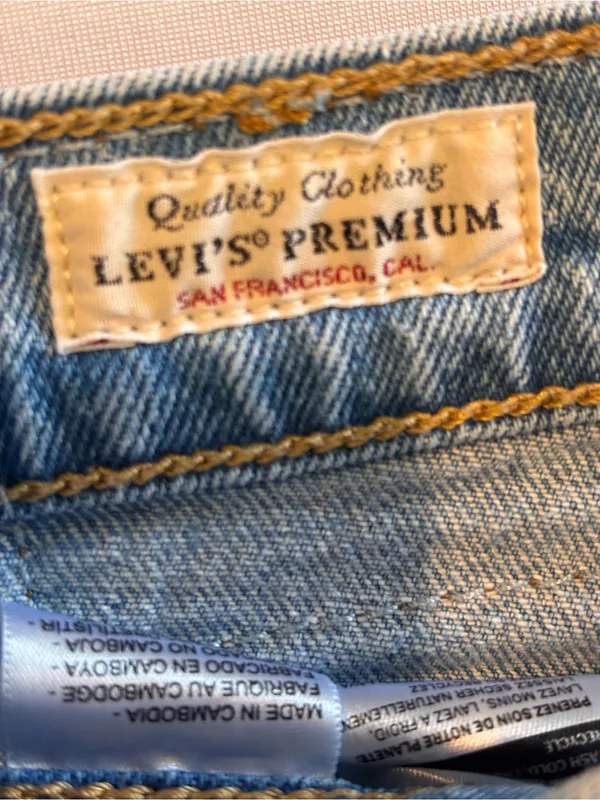 LEVI’S Ribcage High Rise Light Blue Light Wash Straight Leg‎ Women's Jeans Sz 27 - Image 13