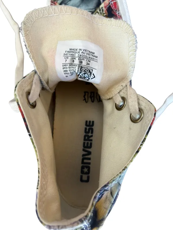 Converse Chuck 70 Bow Green Sticky Aloe Embroidered Floral Women Size 7 NWOB - Image 4