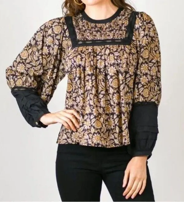 Anthropologie Cleobella Harley Boho Peasant Blouse Size XS - Image 2