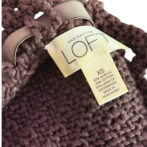 Brown Crochet Knit Shrug‎ Bolero Open Cardigan Size XS Indie Layering BOHO - Image 4