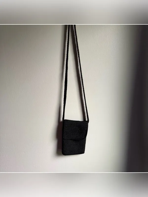 The SAK Mini Purse Black with Front Flap - Image 2
