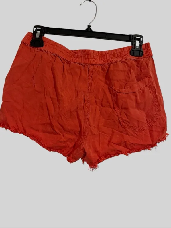 aerie Rust Red Frayed Hem Athletic Shorts - Image 3