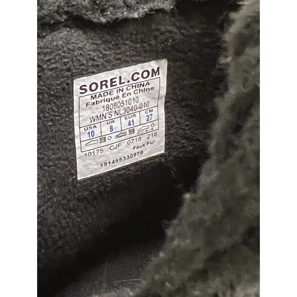 SOREL Explorer Carnival Boots Black/Sea Salt Women’s Size‎ 10 - Image 9