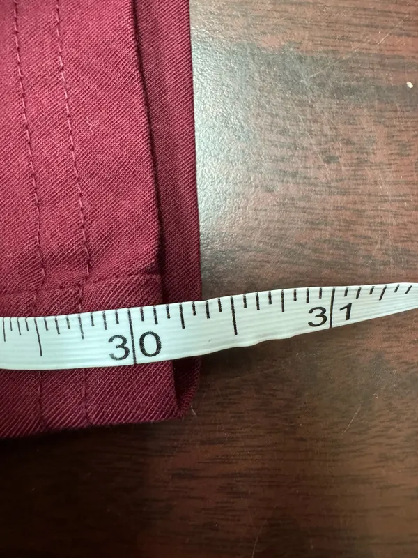 Figs Yola High-Rise Slim Burgundy Scrub Pants Size Large - Image 8