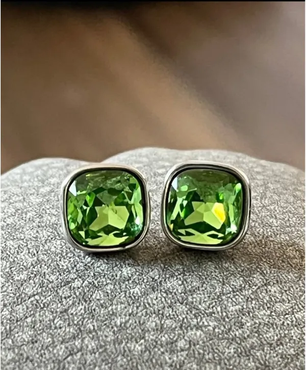 Swarovski Elements 5 Carat Peridot Studs - Image 2