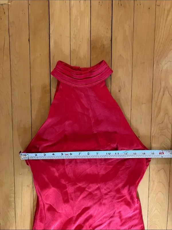 Meshki Claire Red Sleeveless Satin Dress Altered Mini Size XS - Image 11