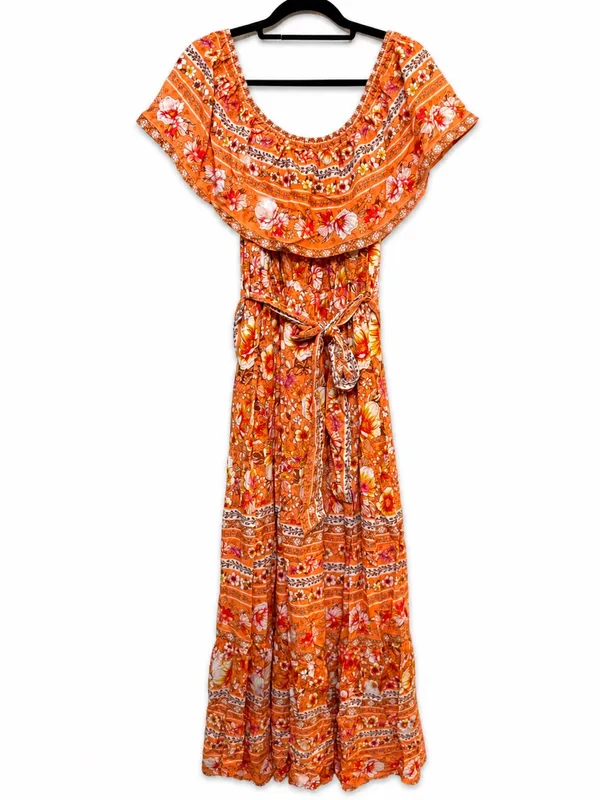HYFVE Floral Off-Shoulder Tie Front Maxi Dress- small to medium- NWT - Image 4