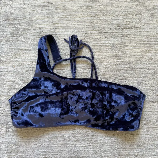 Red Carter Purple Velvet Bikini Top (Size Small) - Image 4