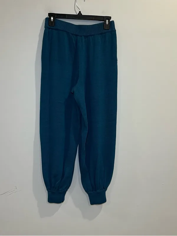 Free People Beach Nolan Sweater Co-ord Teal Harem-Style Knit Joggers‎ size small - Image 4