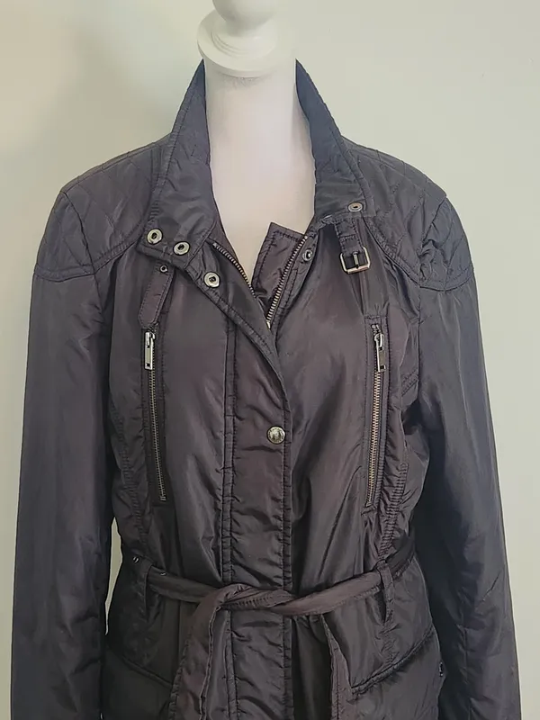 Banana Republic Womens Black Utility Jacket Size Large Flaw - Image 3