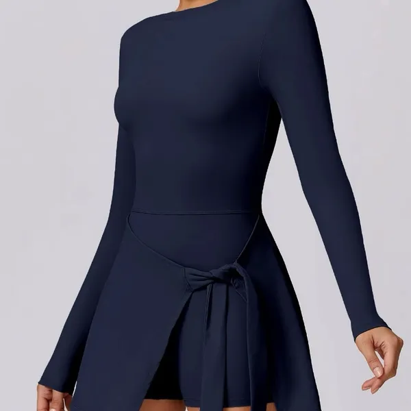 NWT Navy Long Sleeve Romper Blue - Image 4
