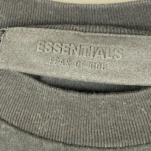 Fear of God Essentials University Crest Black Cotton T-Shirt Size 10 - Image 2