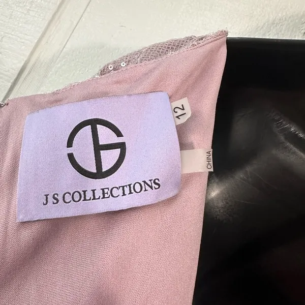 JS Collections Arabella Pink Purple Gown Size 12 NWT - Image 5