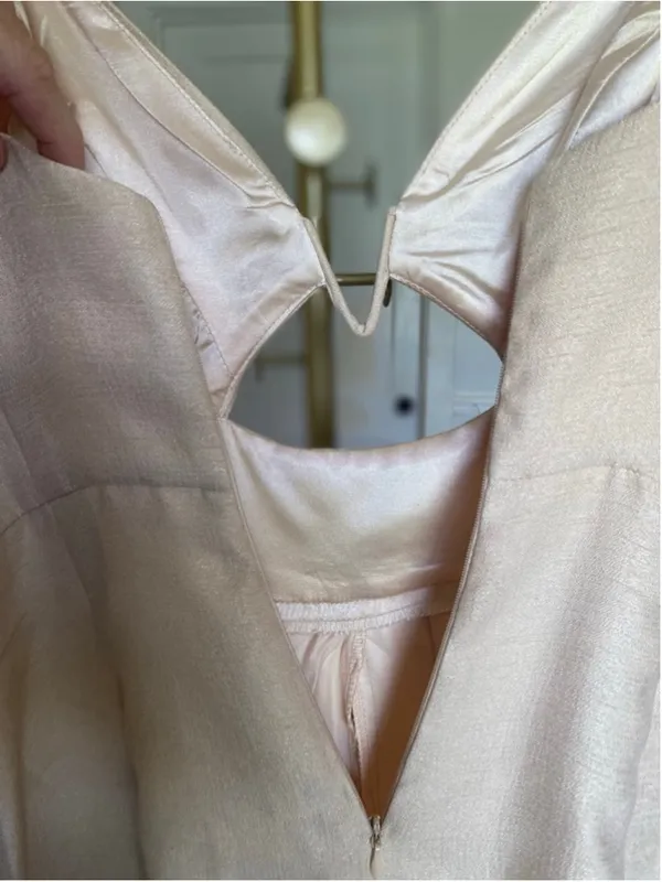 L’ATISTE Champagne Cutout Wide‎ Leg Jumpsuit Romper Wedding Guest Cocktail Glam - Image 7