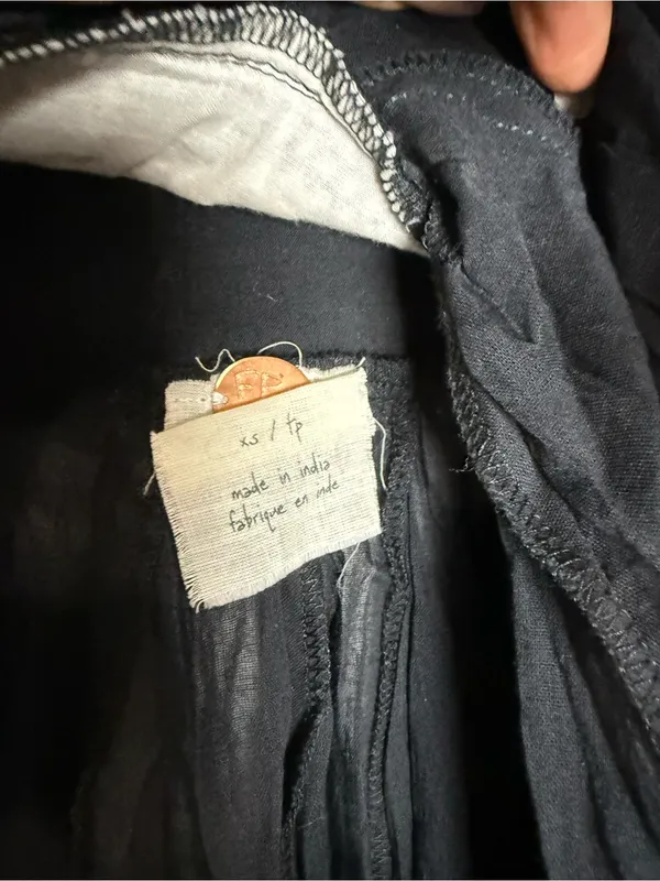 Free People Black Mini Skirt Boho Embroidered Mirror Fairycore Flirty Whimsygoth - Image 5