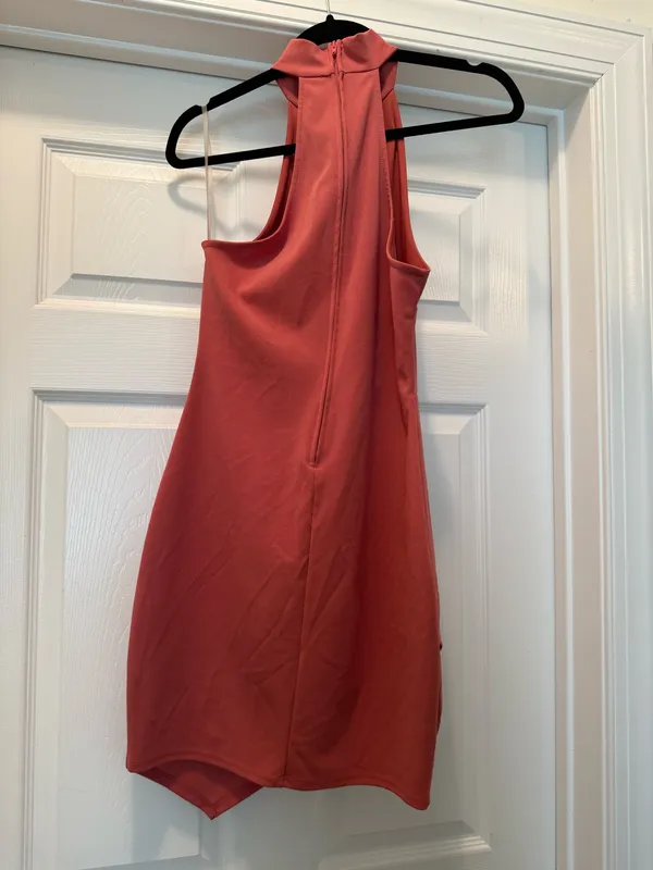 Windsor Sleeveless Rust Halter Dress - Image 2