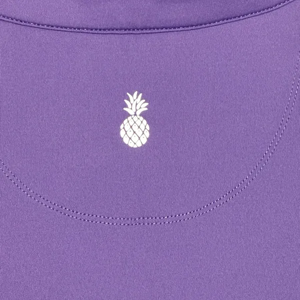 Tommy Bahama IslandZone Purple Short Sleeve Mock Neck Zip Golf Polo Shirt Medium - Image 7