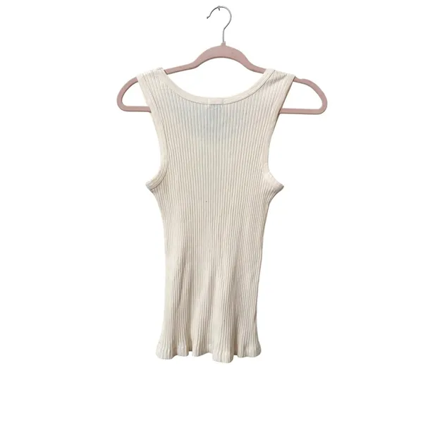SYDNEY LOS ANGELES BH Ribbed Tank Top Vintage White Small NEW NWT - Image 3