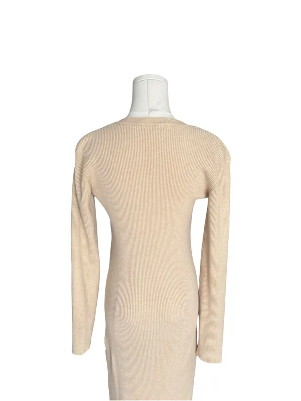 Lioness - Opulence Maxi Sweater Dress Cream Beige Sz S - Image 6