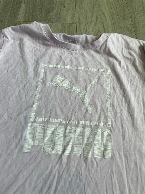 Puma Pale Purple Logo Crewneck Tee - Image 2
