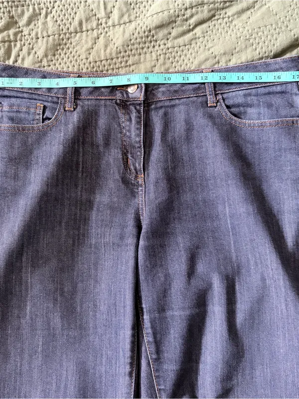 Boden Dark Wash Wide Leg Jeans Size WC137 US 10P Petite - Image 6