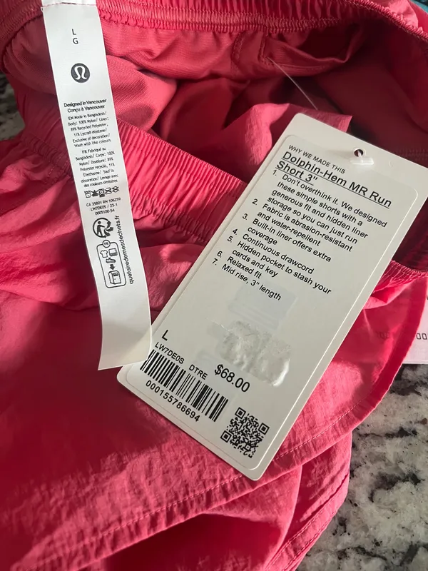Lululemon Dolphin-Hem MR Run Short 3” NWT (C 41) - Image 5