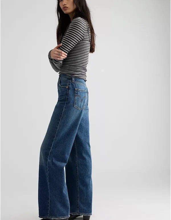 Levi’s Ribcage Wide Leg Jeans in Polar Perimeter - Image 3