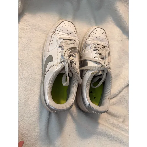 Nike Court Vision‎ Low Sneaker Basketball White Metallic Silver Women's Size 8 - Image 14